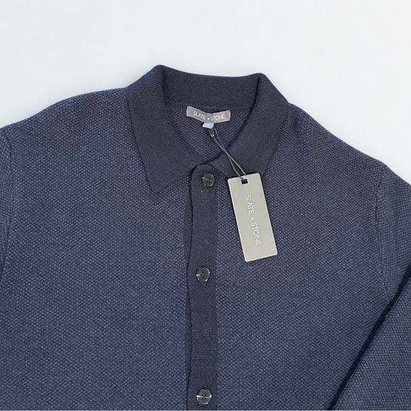 Slate & Stone Navy Knit Button Cardigan XL Grandpacore Academia Minimalist NWT - Picture 3 of 8